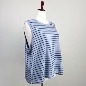 Old Navy Striped Loose Vintage Sleeveless Crewneck Tank Top XXL